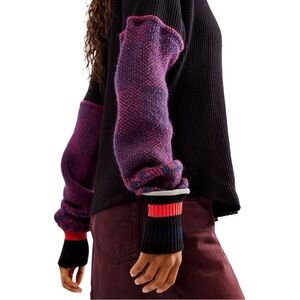 We the Free Mod About You Cuff Raglan pullover top Free People